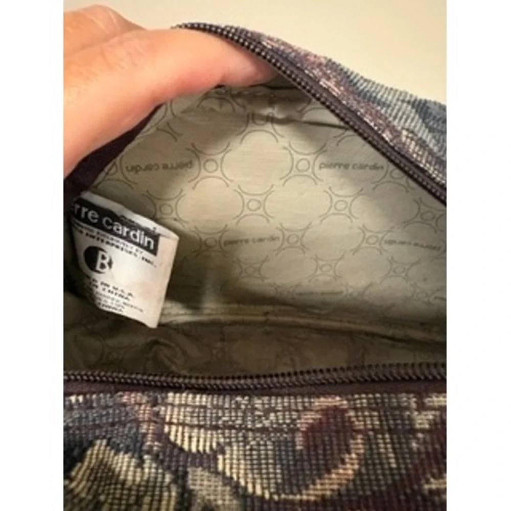 Vintage Pierre Cardin Floral Tapestry Toiletry Bag Travel Cosmetic Pouch Shave